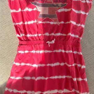 Tommy Hilfiger Pink and White Graphic Tee